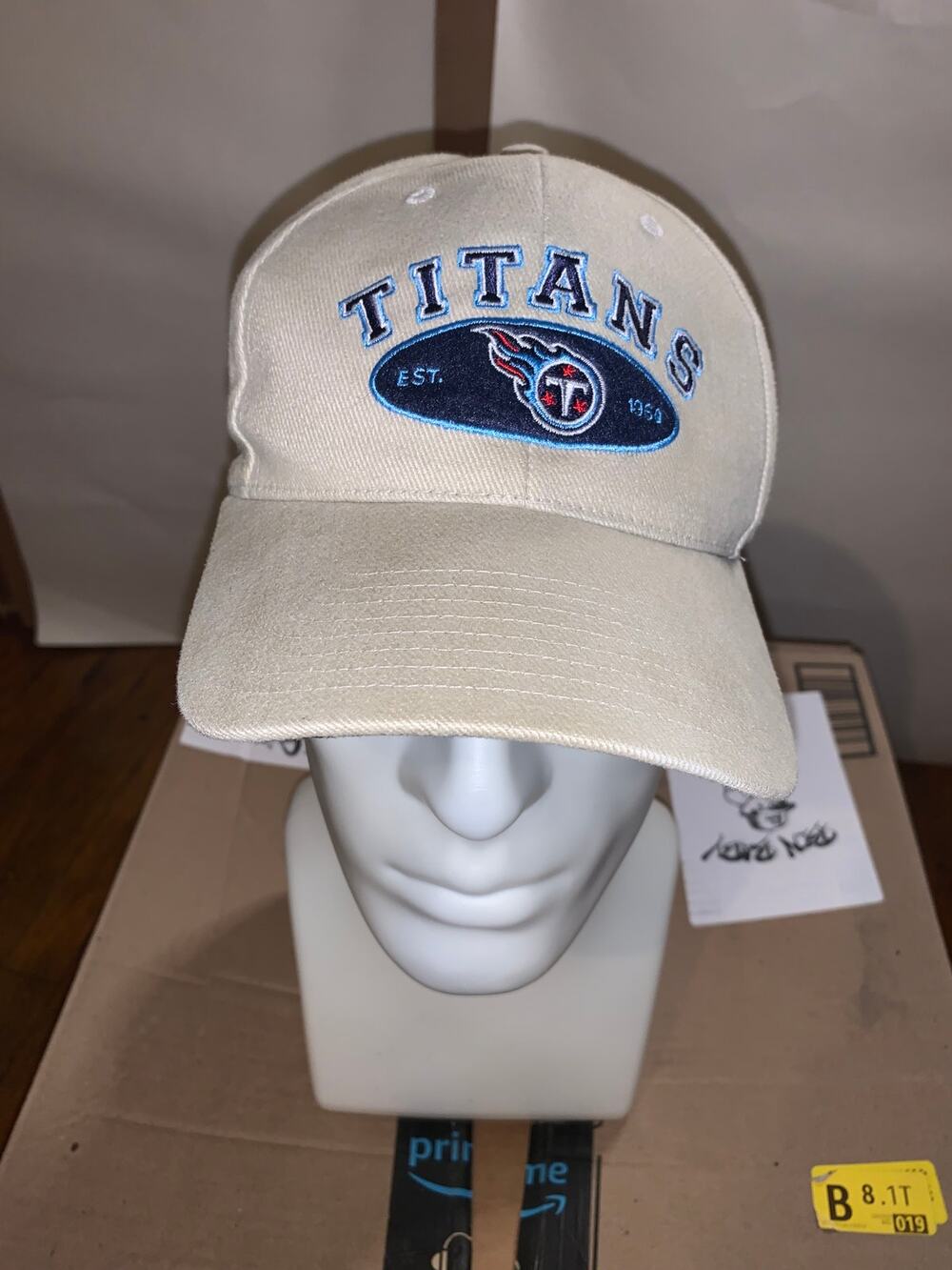 Tennessee Titans Twins Enterprise Beige NFL Adjustable Strapback Hat